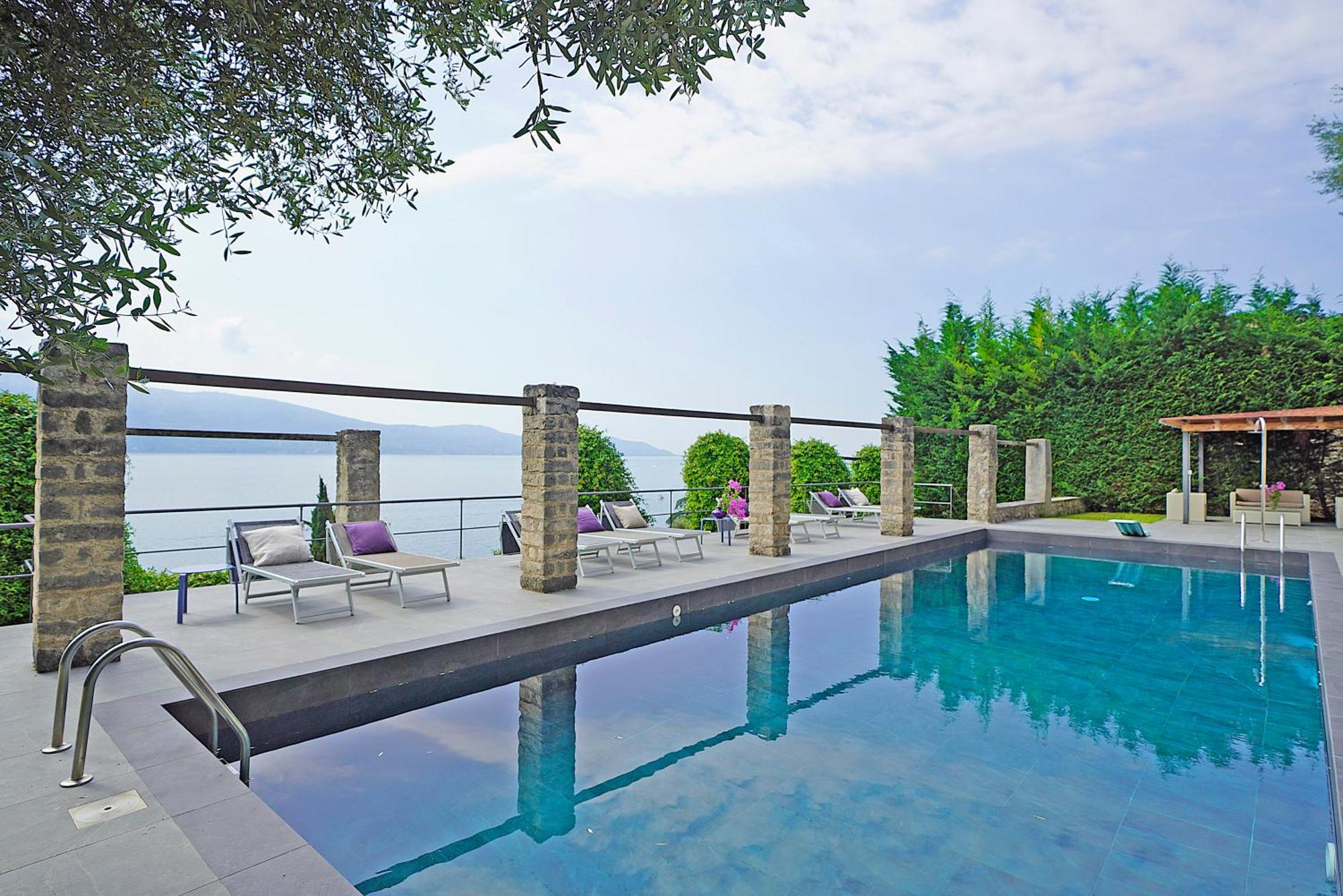 Villa Rachele: Stunning Luxury Villa In Centre Gargnano With Private Pool And Breathtaking Views Bagian luar foto